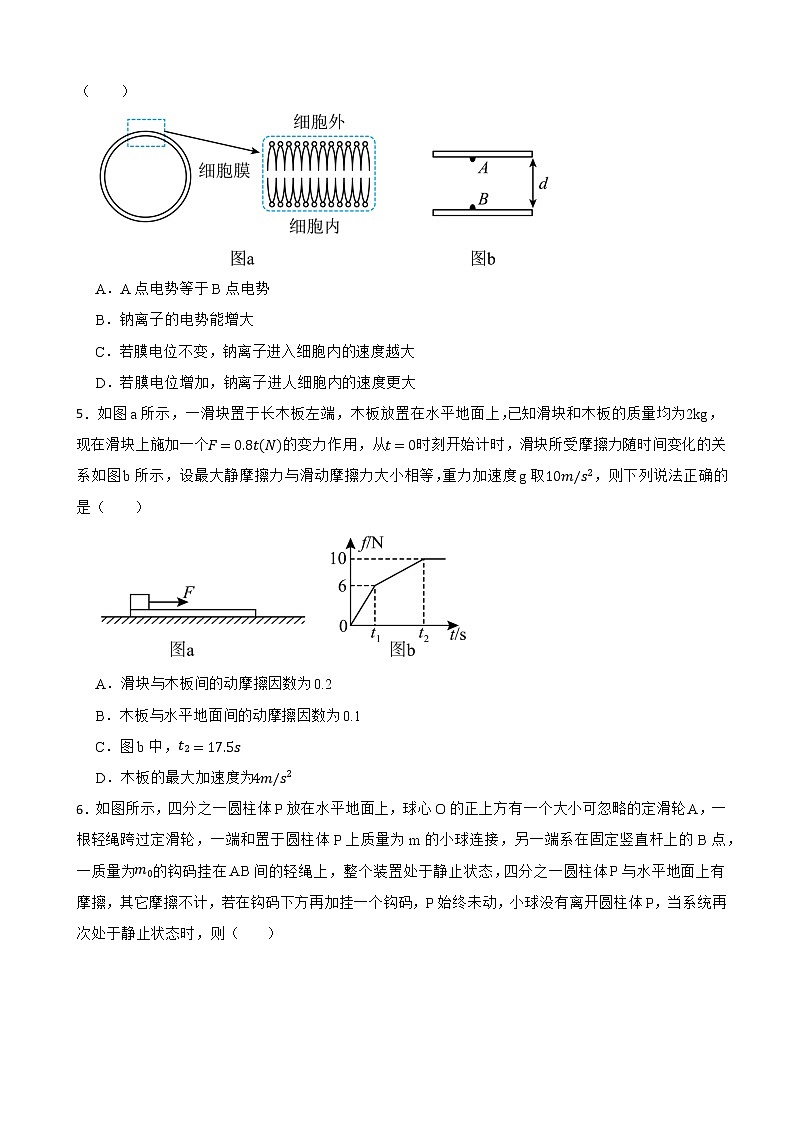 2022届湖南省衡阳市高三下学期第一次联考（一模）物理试卷（word版）第2页