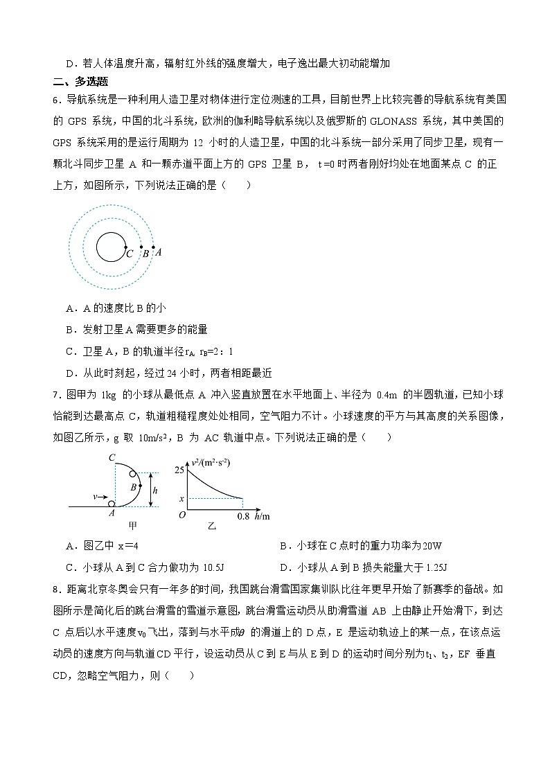 2022届广西玉林市高三上学期教学质量监测理综物理试卷（解析版）第3页