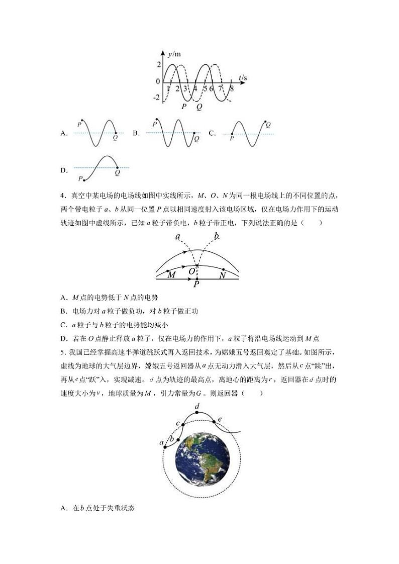 2022届天津市普通高中学业水平等级性考试物理模拟试题（六）（PDF版）第2页
