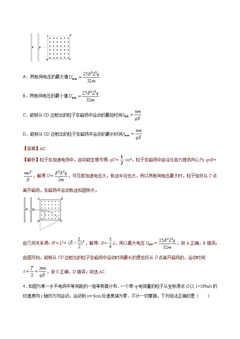 专题15 带电粒子在匀强电场中的直线运动-2022高考物理一轮复习压轴题剖析（电学部分）03