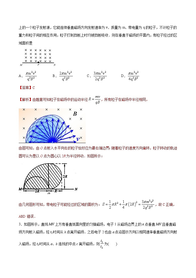 专题26 带电粒子在有边界磁场中的运动-2022高考物理一轮复习压轴题剖析（电学部分）02