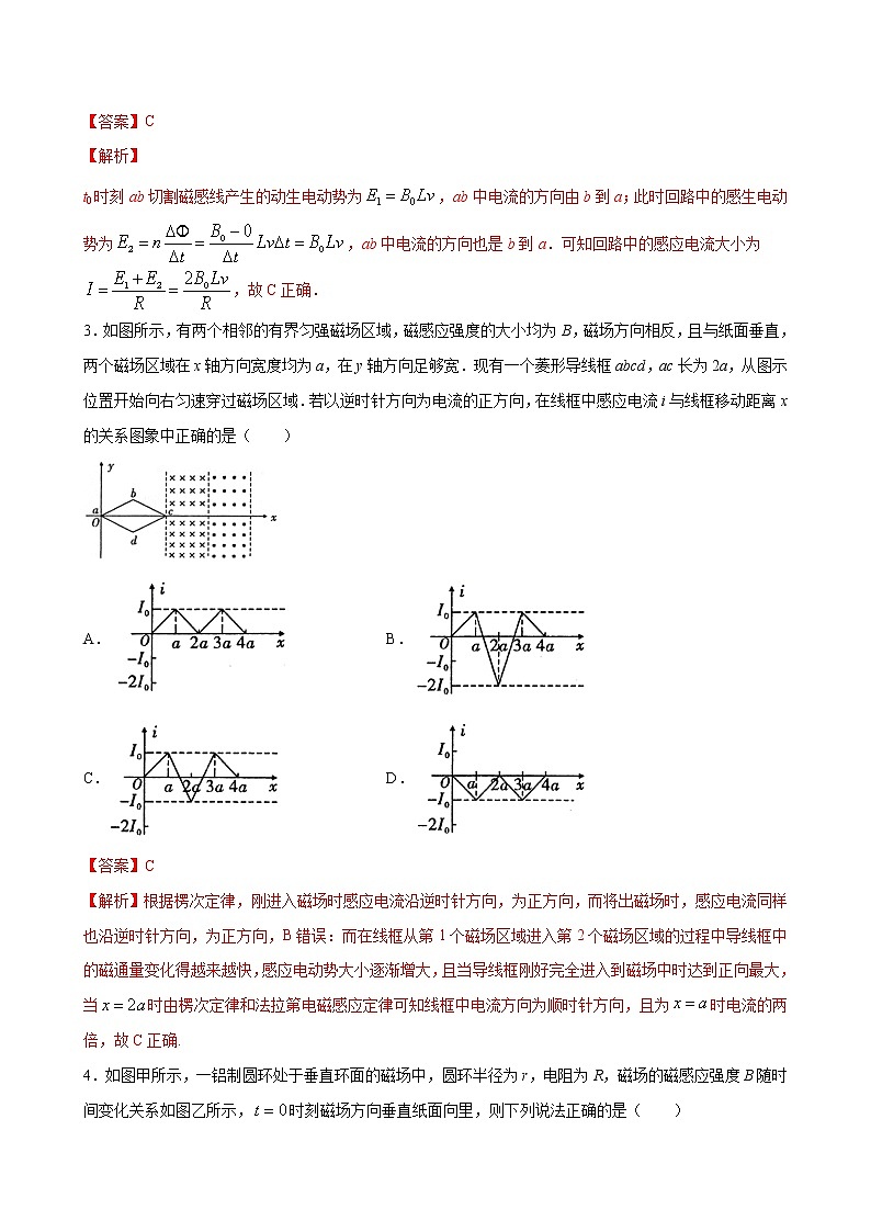 专题28 法拉第电磁感应定律-2022高考物理一轮复习压轴题剖析（电学部分）02
