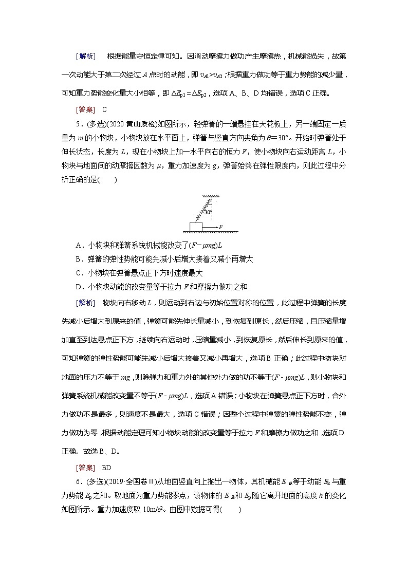 专题4 知能达标训练-2022高考物理 新编大一轮总复习（word）人教版03