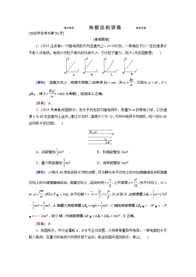 专题6 知能达标训练-2022高考物理 新编大一轮总复习（word）人教版第1页