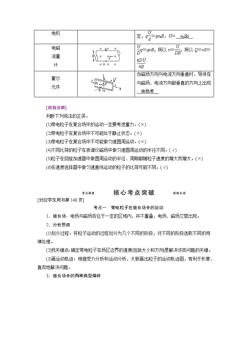 第九章 第三节 带电粒子在复合场中的运动-2022高考物理【导学教程】新编大一轮总复习（word）人教版学案第2页