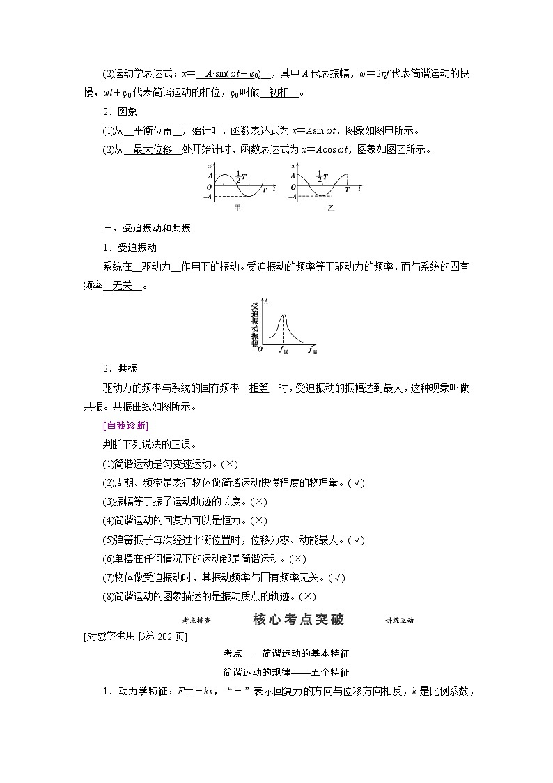第十四章 第一节 机械振动-2022高考物理【导学教程】新编大一轮总复习（word）人教版学案第2页