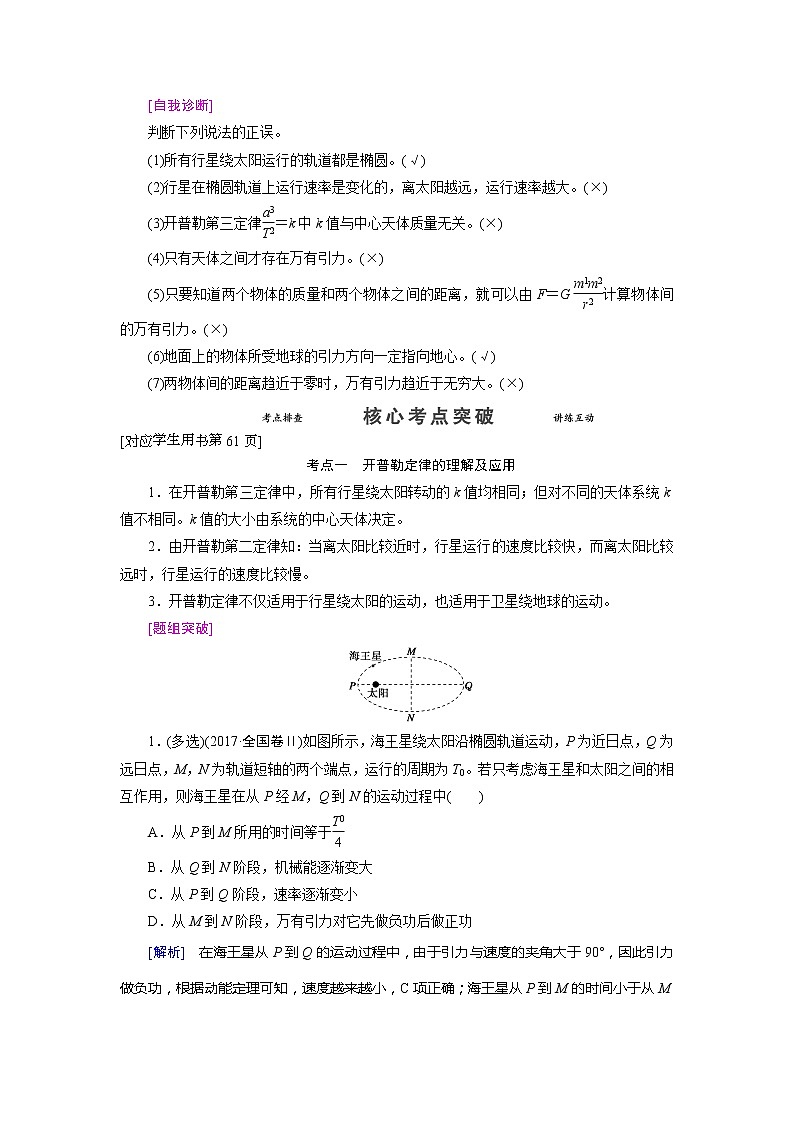 第四章 第四节 万有引力定律及其应用-2022高考物理【导学教程】新编大一轮总复习（word）人教版学案第2页