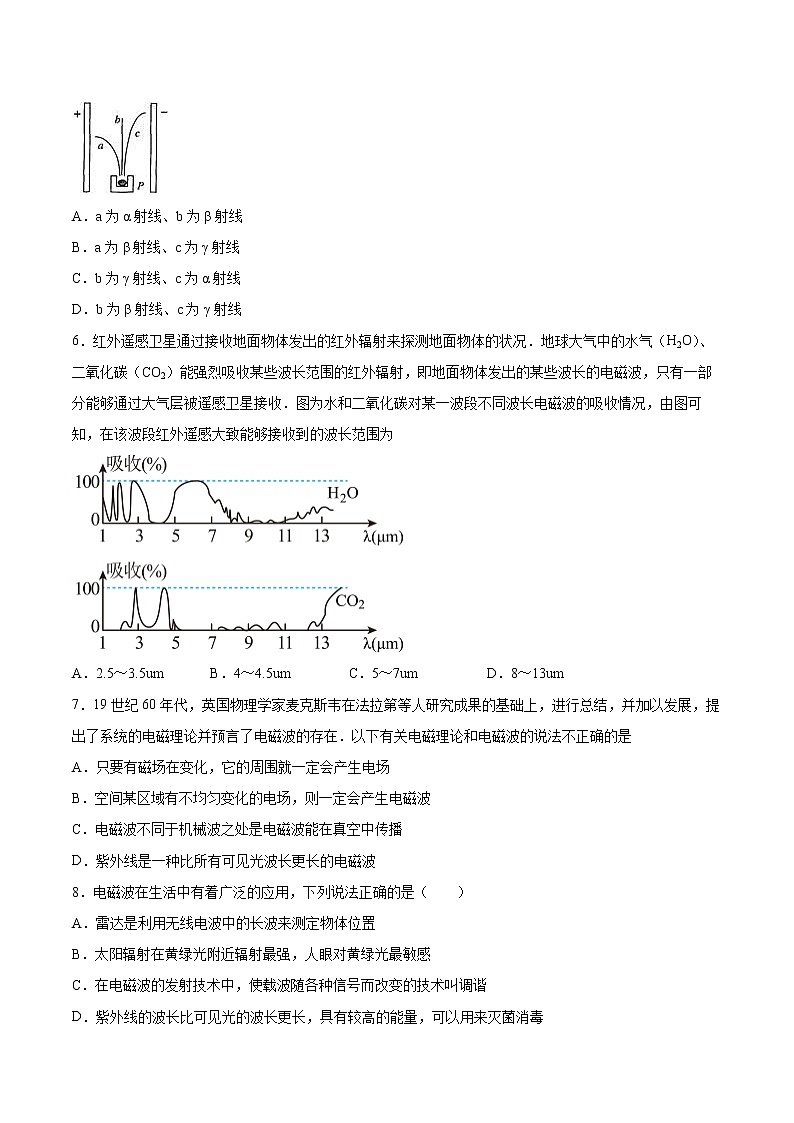 4.4电磁波谱同步练习2021—2022学年高中物理人教版（2019）选择性必修第二册第2页