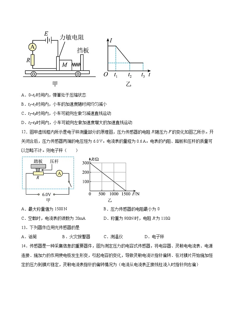 5.3大显身手的传感器同步练习2021—2022学年高中物理鲁科版（2019）选择性必修第二册第3页