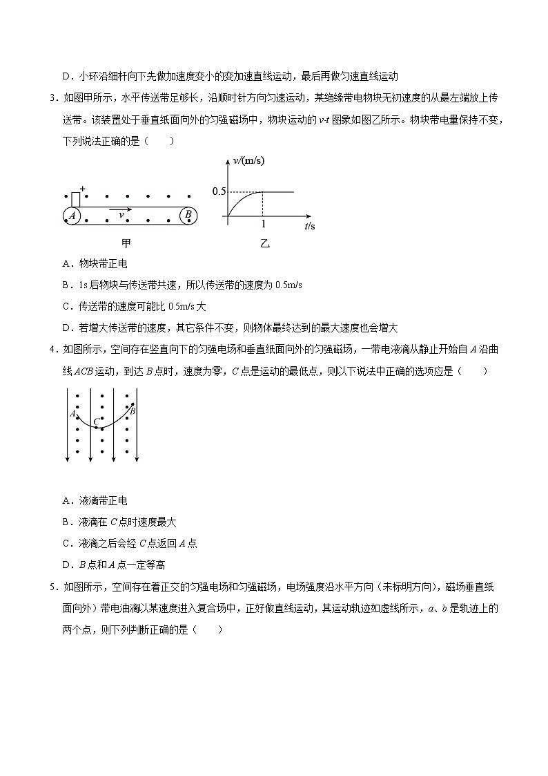 重难点17重力场电场磁场的复合（原卷版）- 学霸向前冲高考物理二轮重难点必刷第2页
