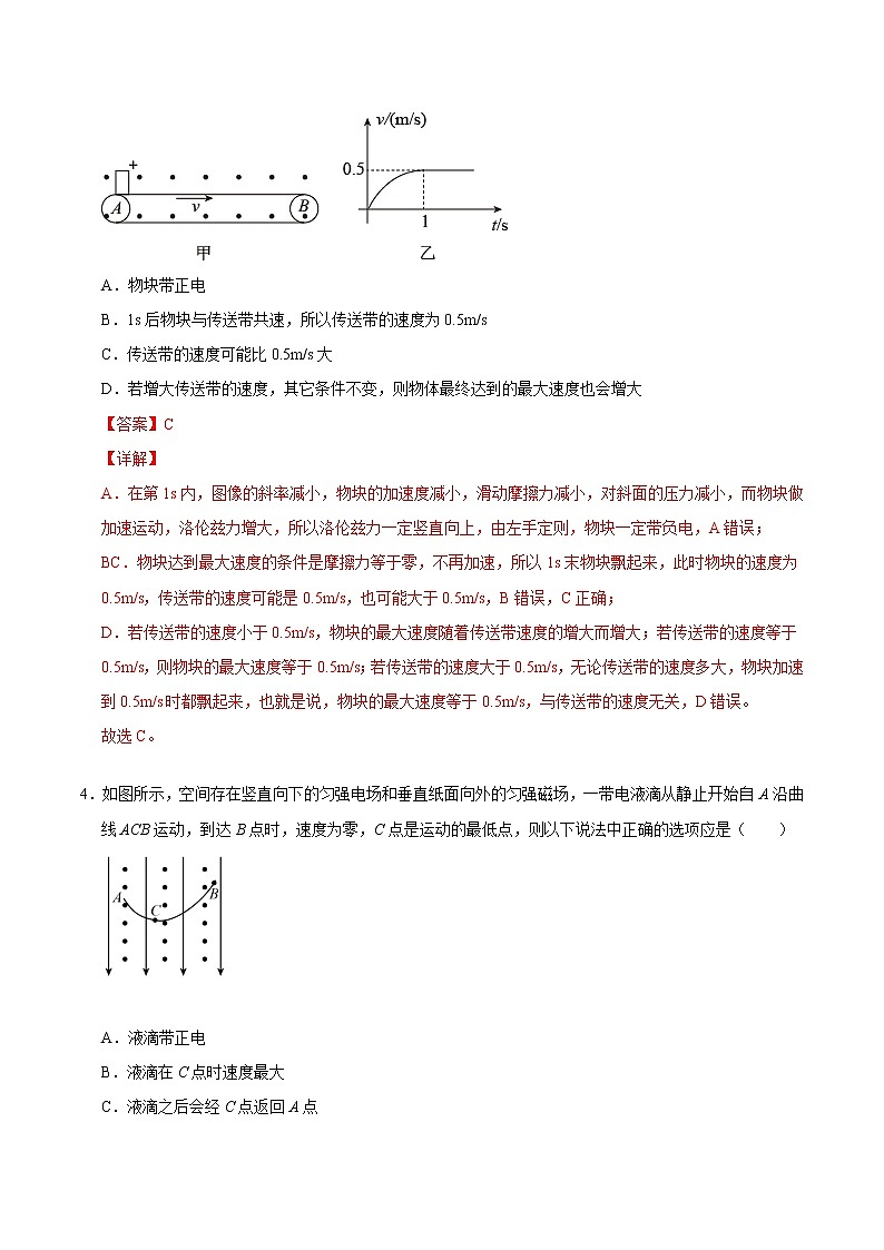重难点17重力场电场磁场的复合（解析版）- 学霸向前冲高考物理二轮重难点必刷第3页