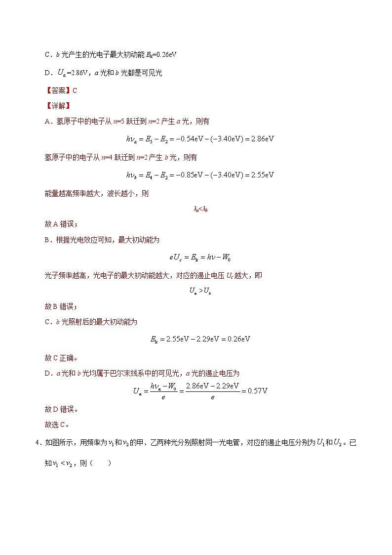 重难点20光电效应及核反应方程（解析版）- 学霸向前冲高考物理二轮重难点必刷第3页