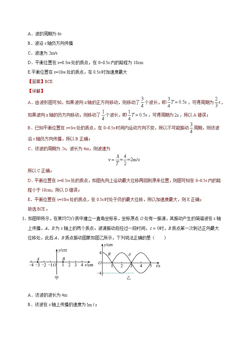 重难点22波的图像问题（解析版）- 学霸向前冲高考物理二轮重难点必刷第2页