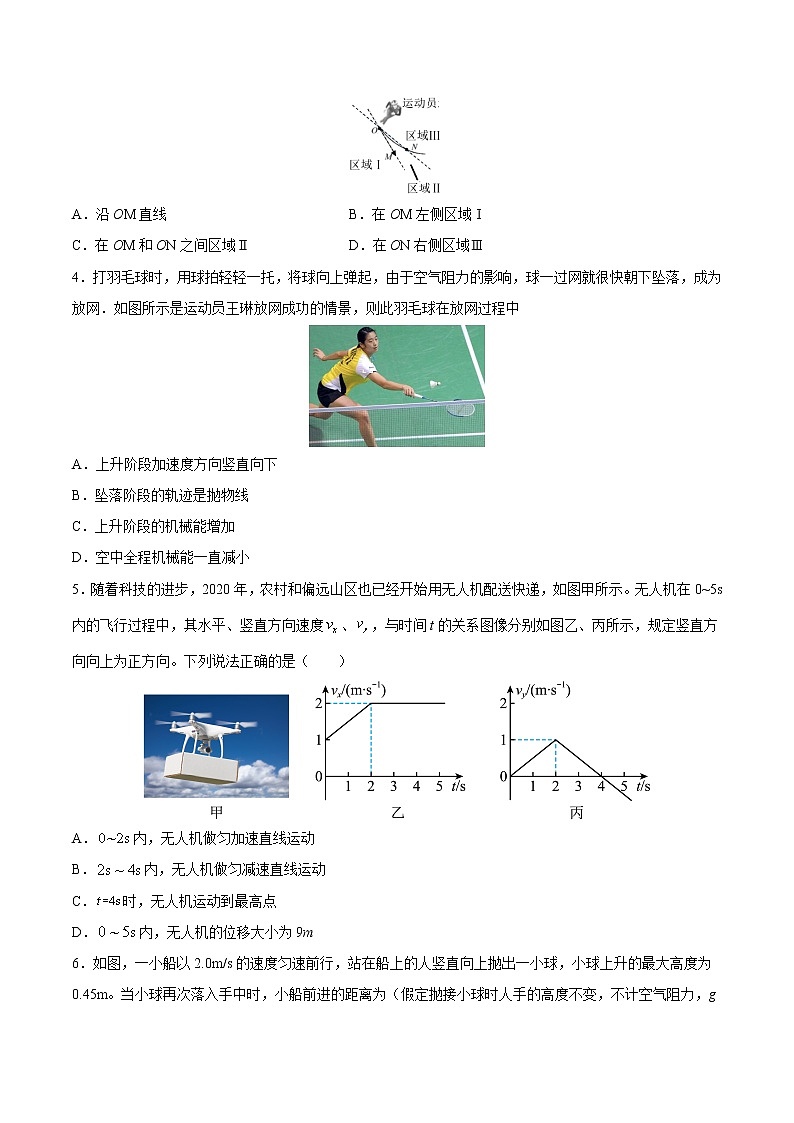 押题精选05 曲线运动-2022年高考物理108所名校押题精选（原卷版）第2页