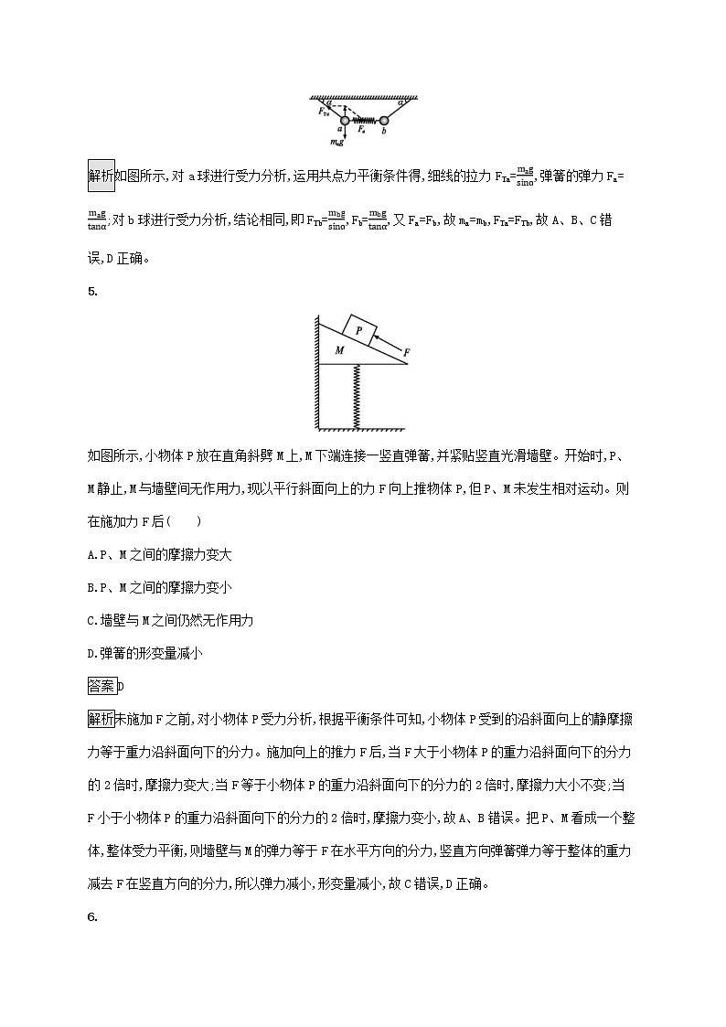 高考物理一轮复习考点规范练04《重力弹力摩擦力》(含详解)第3页
