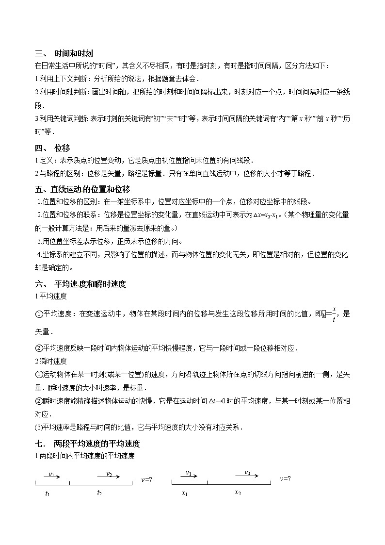 专题1.1 描述运动的基本概念（原卷版）第2页