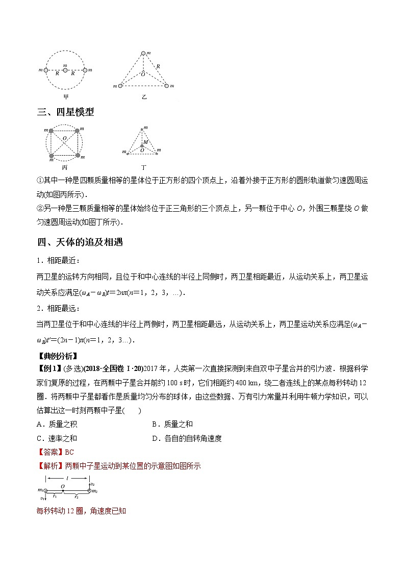 专题5.5 双（多）星与天体追及相遇问题-2021年高考物理一轮复习考点扫描学案03