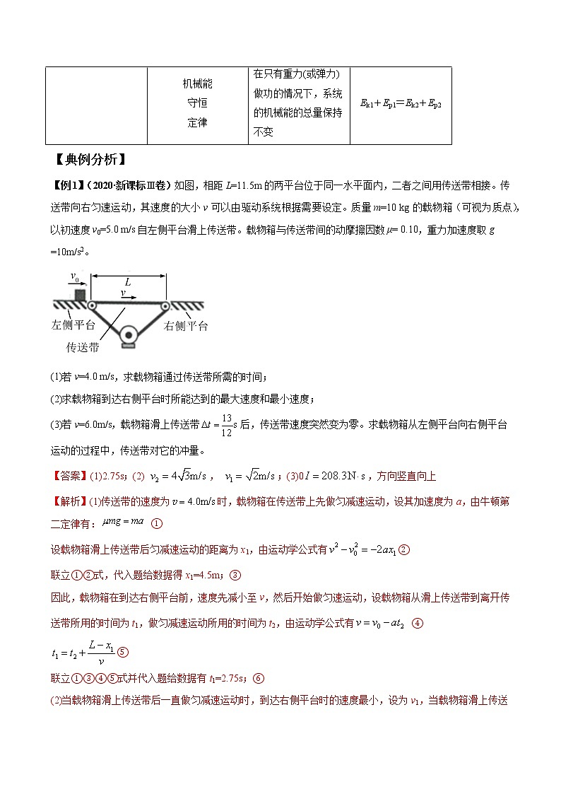 专题7.7 三大动力学观点的综合应用-2021年高考物理一轮复习考点扫描学案03