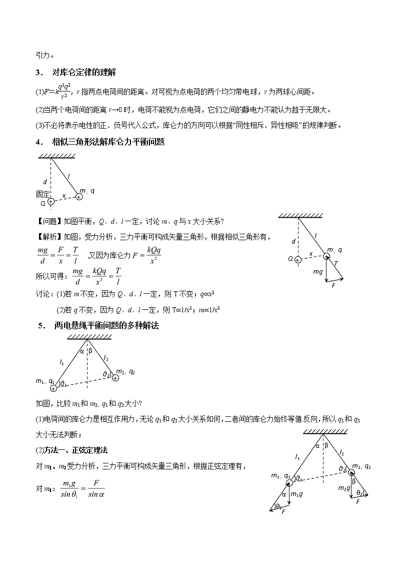 专题8.1 电场的力学性质-2021年高考物理一轮复习考点扫描学案02