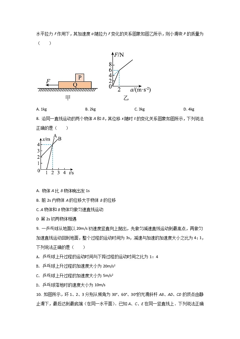 2021-2022学年辽宁省朝阳市凌源市高一上学期期末考试物理试卷第3页