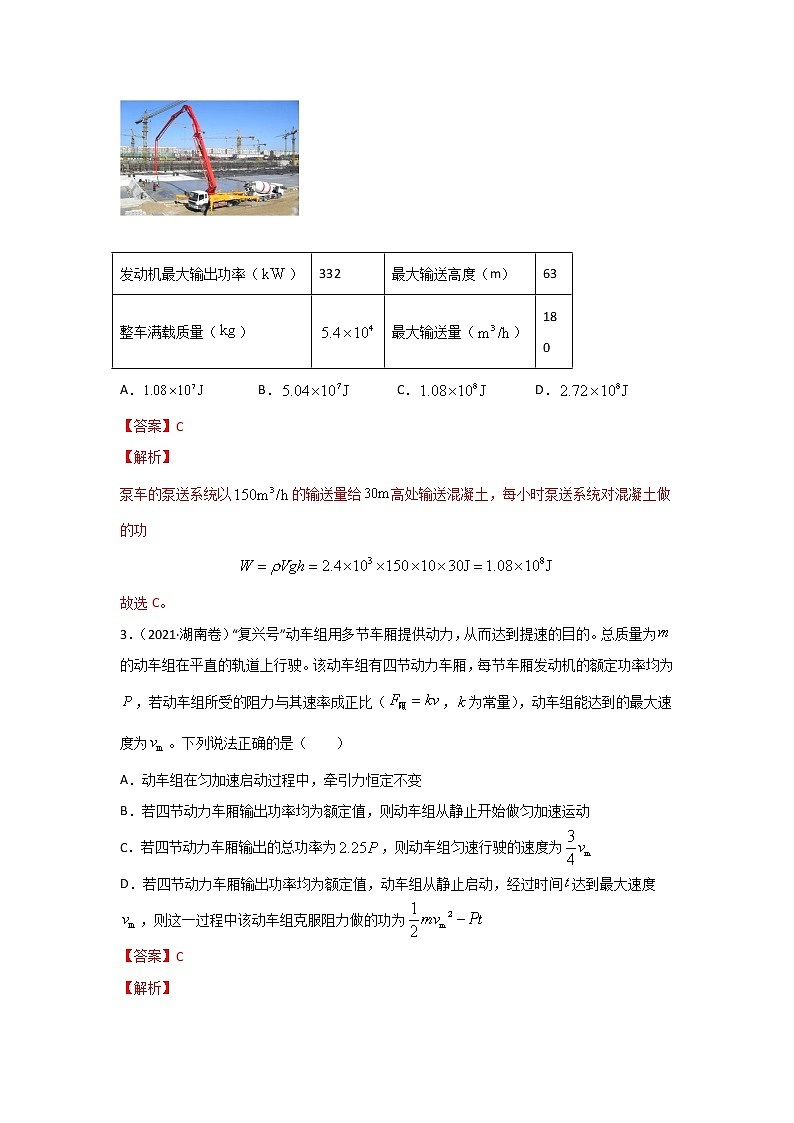三年高考（2019-2021）物理试题分项汇编专题06功和能含答案第2页