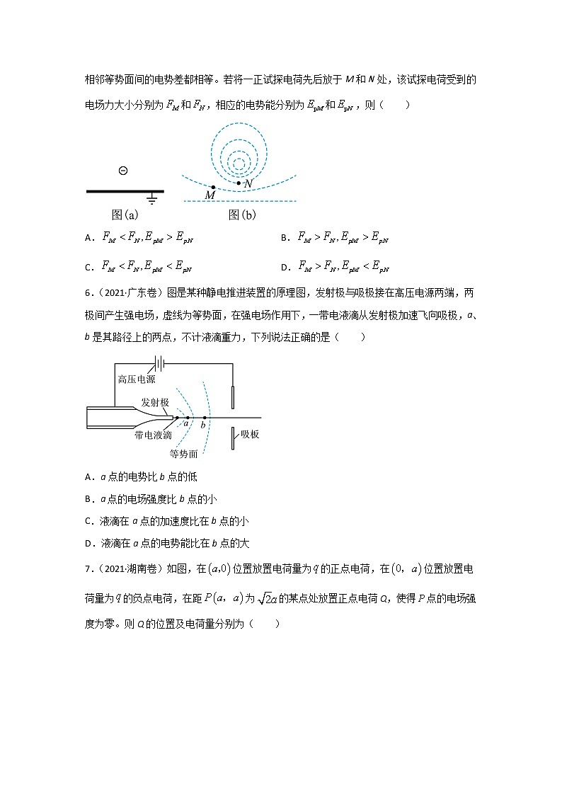 三年高考（2019-2021）物理试题分项汇编专题08静电场含答案03
