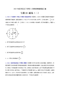 专题20 磁场（二）-2021年高考高三下学期5月模拟物理试题汇编