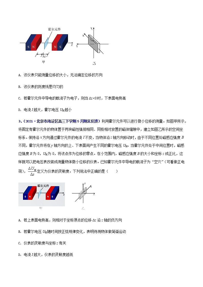 专题20 磁场（二）-2021年高考高三下学期5月模拟物理试题汇编（原卷版）第2页