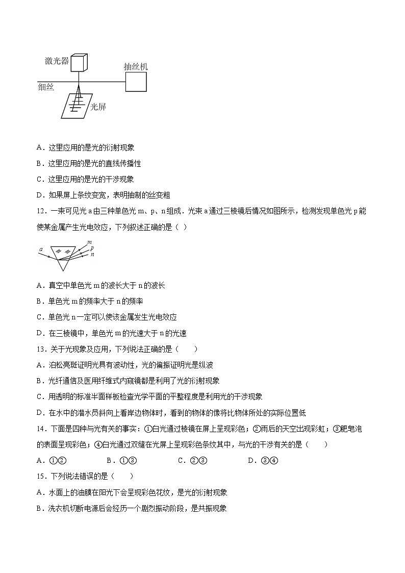 4.6光的衍射与偏振同步练习2021—2022学年高中物理教科版（2019）选择性必修第一册03