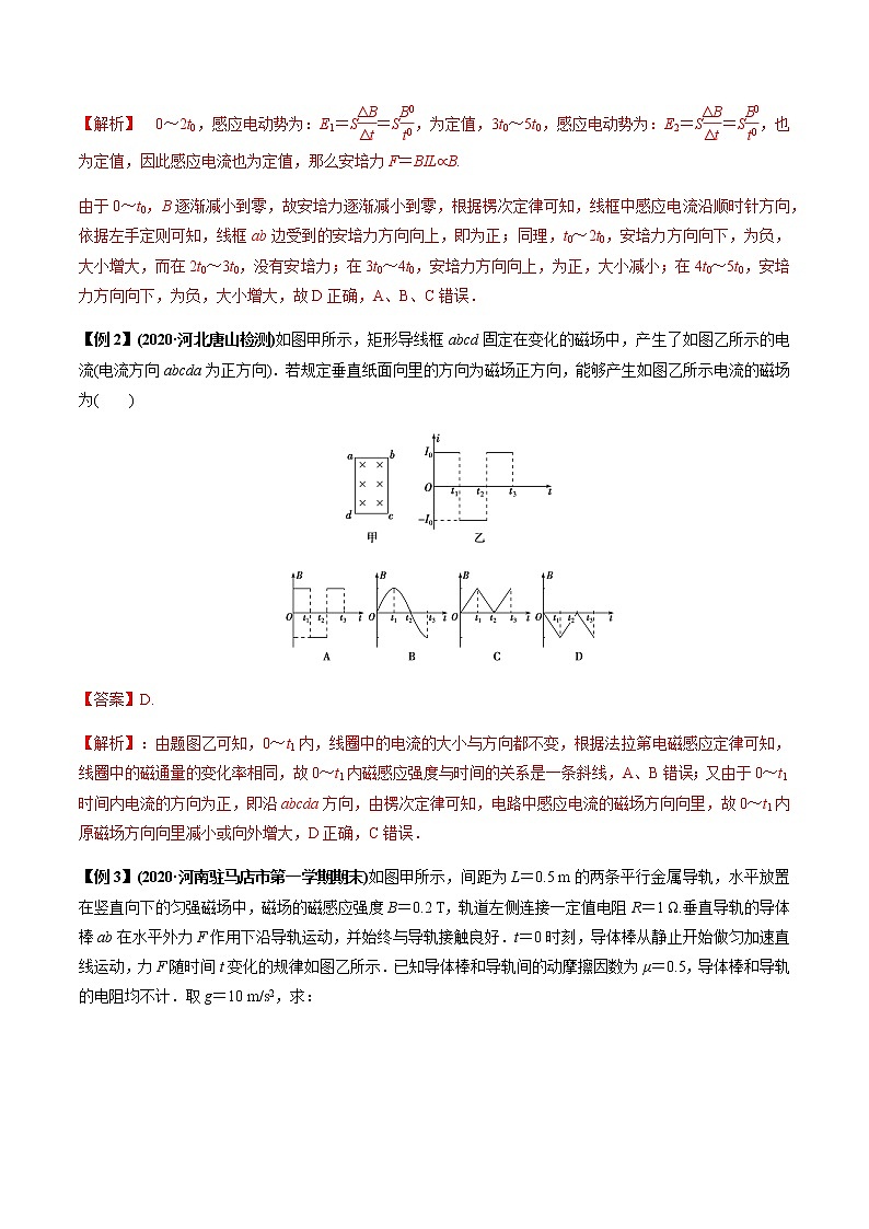 专题11.4 电磁感应中的图像问题-2021年高考物理一轮复习考点扫描学案03