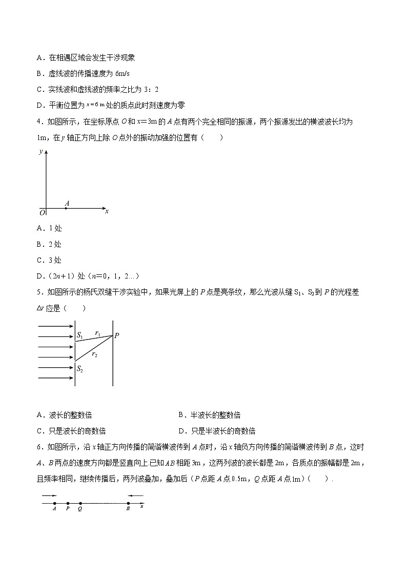 3.5波的干涉与衍射同步练习2021—2022学年高中物理沪教版（2019）选择性必修第一册02