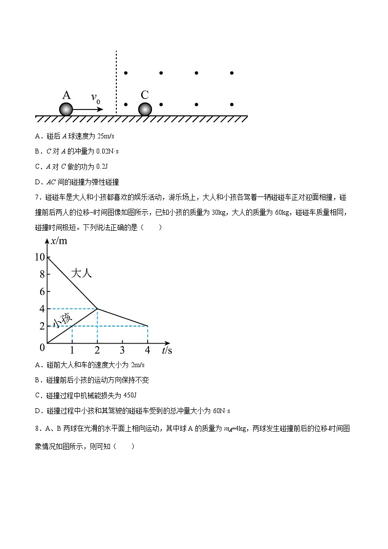 1.4美妙的守恒定律同步练习2021—2022学年高中物理沪教版（2019）选择性必修第一册03