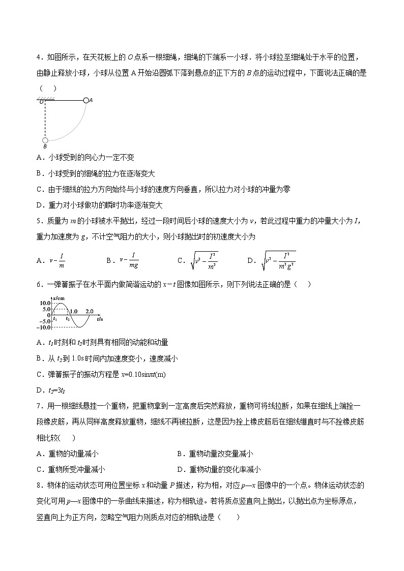 1.1动量同步练习2021—2022学年高中物理教科版（2019）选择性必修第一册02