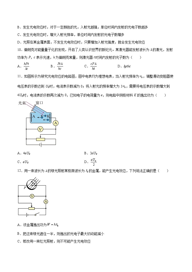 4.2光电效应专题复习2021—2022学年高中物理人教版（2019）选择性必修第三册03