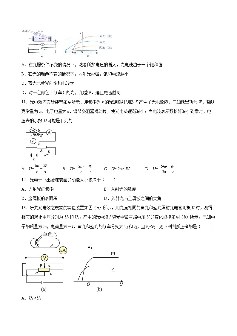 4.2光电效应同步练习2021—2022学年高中物理人教版（2019）选择性必修第三册 (2)第3页