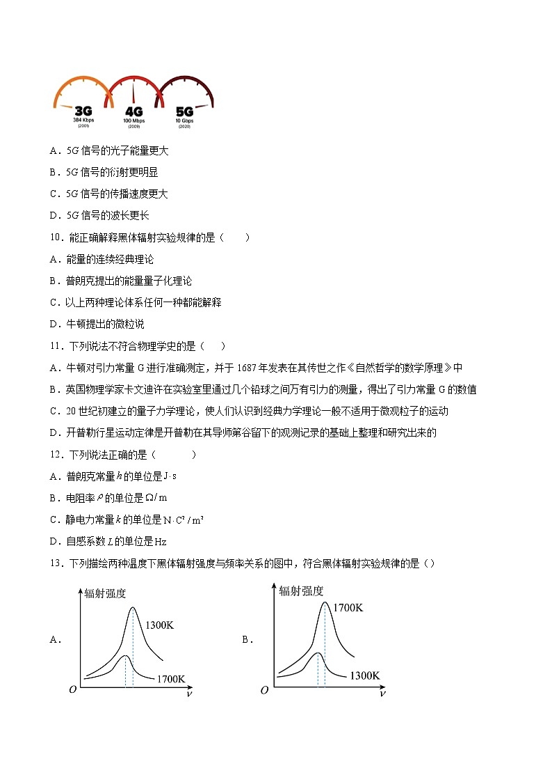 6.5量子化现象基础巩固2021—2022学年高中物理粤教版（2019）必修第三册练习题第3页