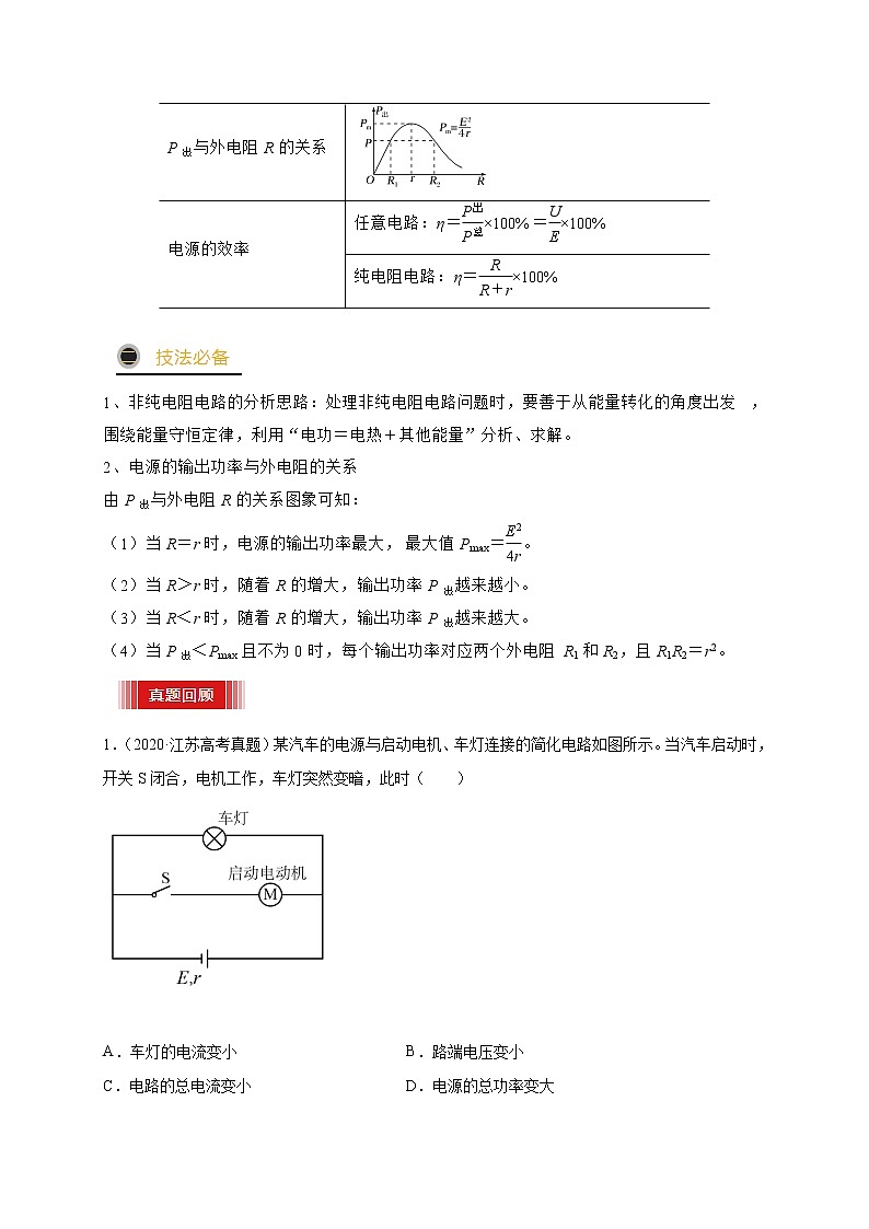 预测12   非纯电阻电路与电路中的能量问题-【临门一脚】 高考物理三轮冲刺过关（解析版）第2页