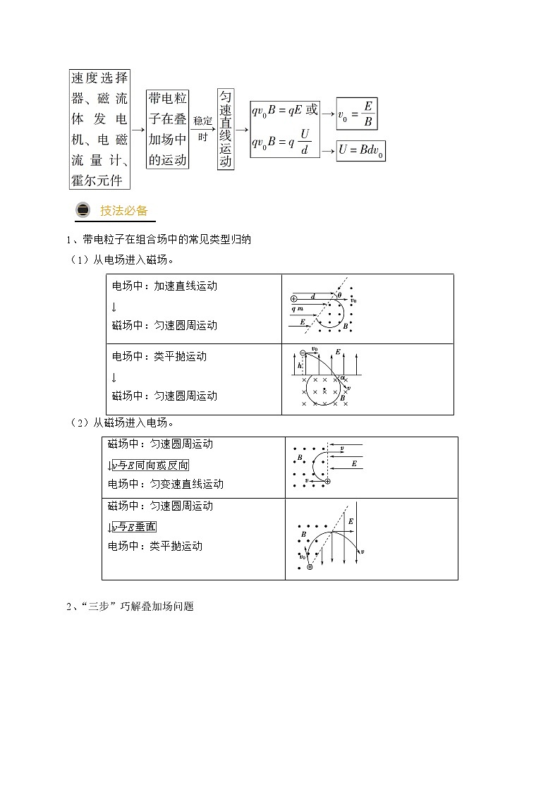 预测14   带电粒子有组合场与复合场中的运动-【临门一脚】 高考物理三轮冲刺过关（原卷版）第2页