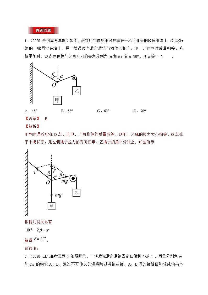 预测03  共点力作用下物体平衡问题-【临门一脚】 高考物理三轮冲刺过关（解析版）第3页