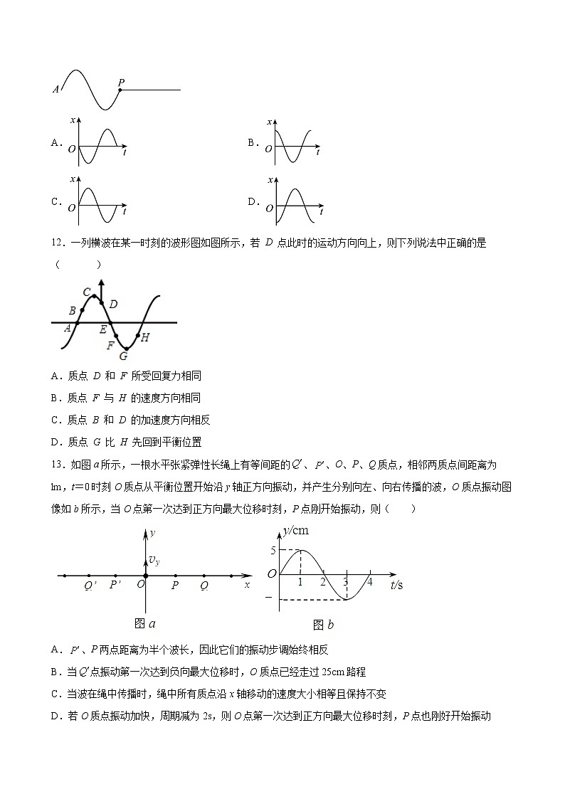 3.1机械波的形成和传播基础巩固2021—2022学年高中物理粤教版（2019）选择性必修第一册练习题第3页