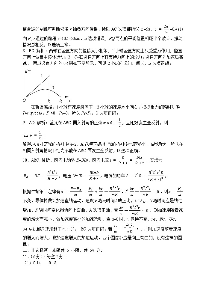 第一套物理答案第2页