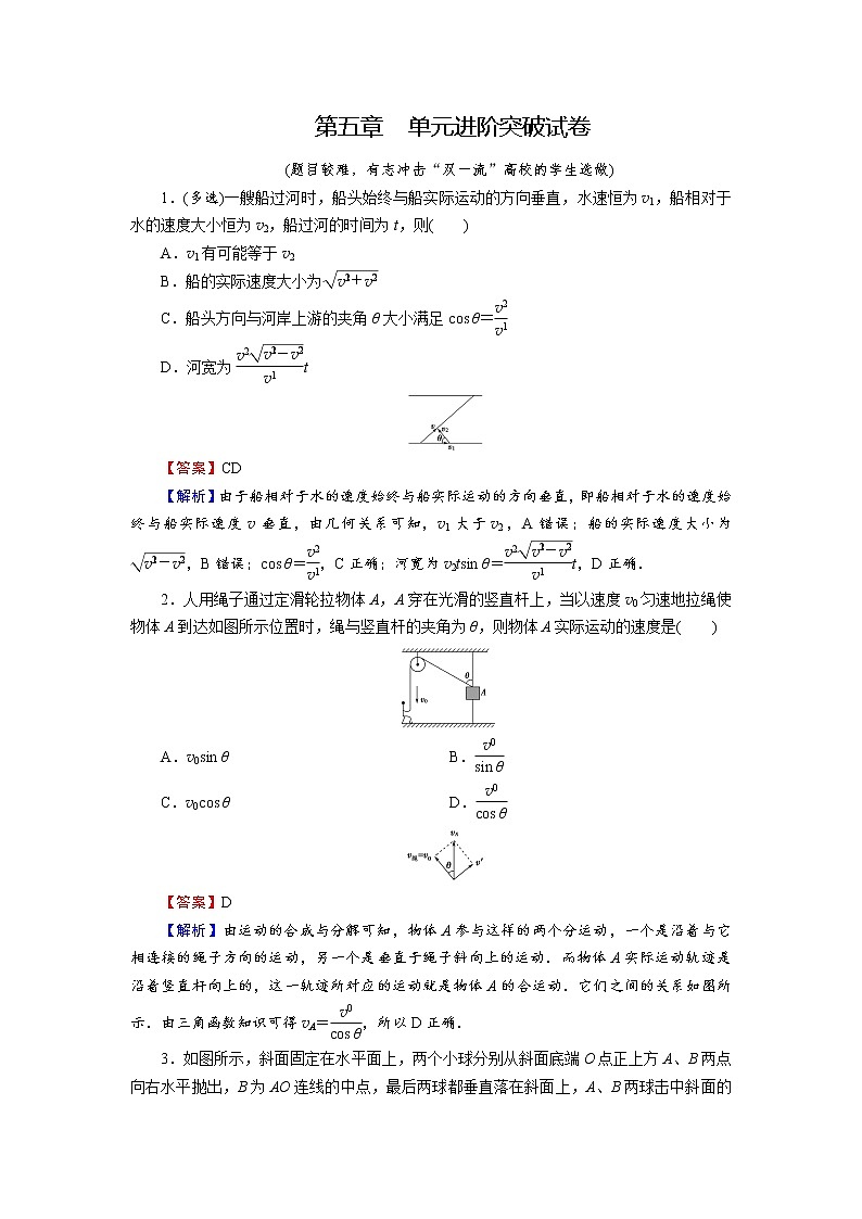 新人教版高中物理必修第二册 第五章：抛体运动单元复习 课件+教案+任务单+单元试卷含解析01