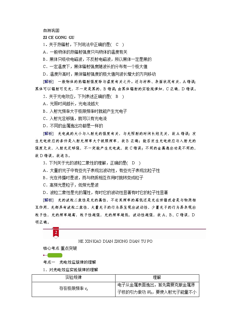 第十四章  第1讲　波粒二象性—2022高中物理一轮复习学案第3页