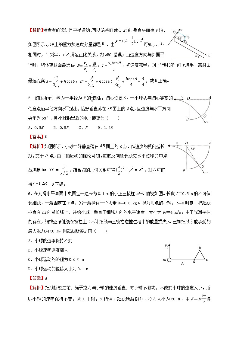 2022届高考物理二轮专题复习3力与物体的曲线运动第3页