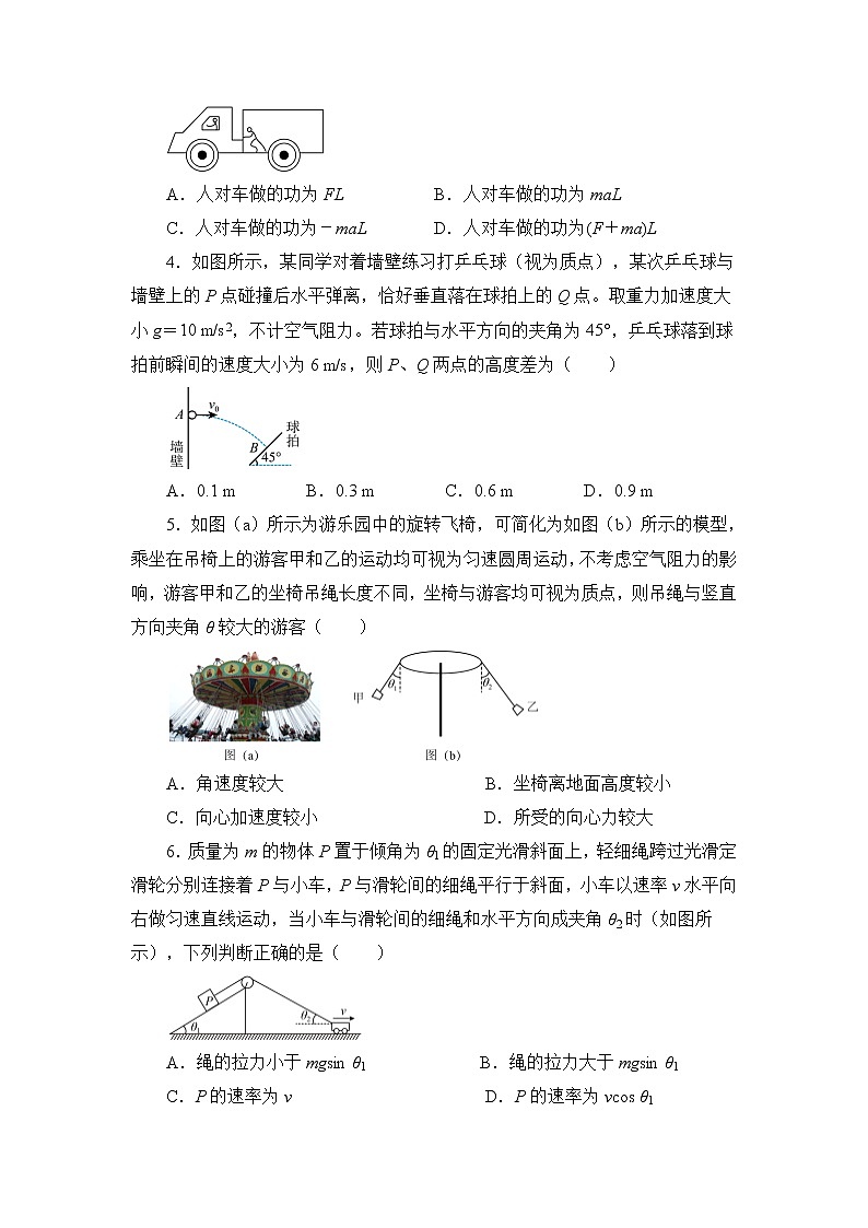 2021-2022学年河北省张家口市第一中学高一下学期期中备考物理试卷第2页