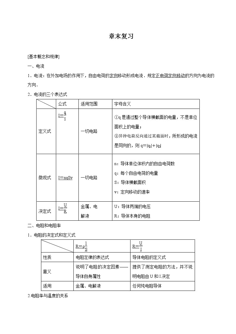 第3章 章末复习 学案 高中物理新鲁科版必修第三册（2022年）第1页