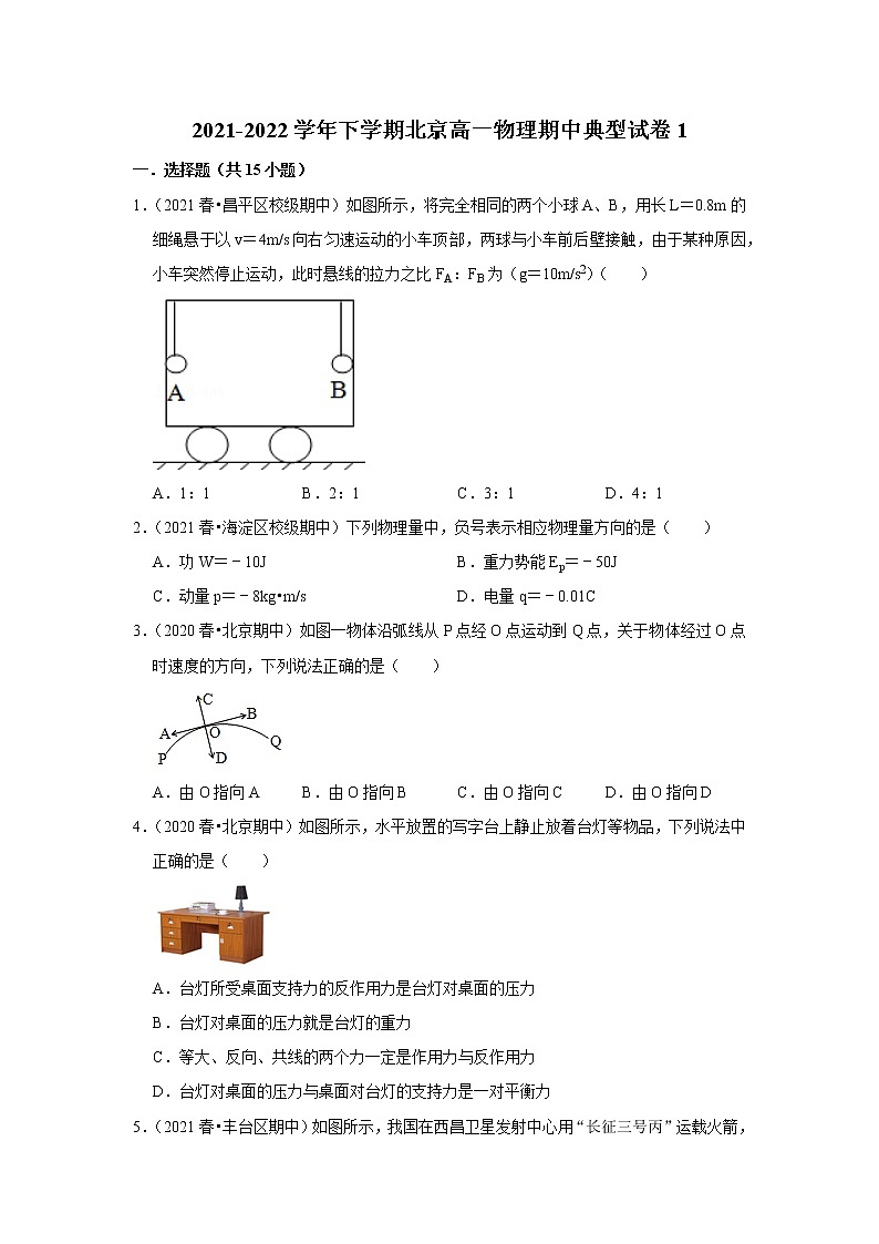 2021-2022学年下学期高中物理期中典型试卷汇编01