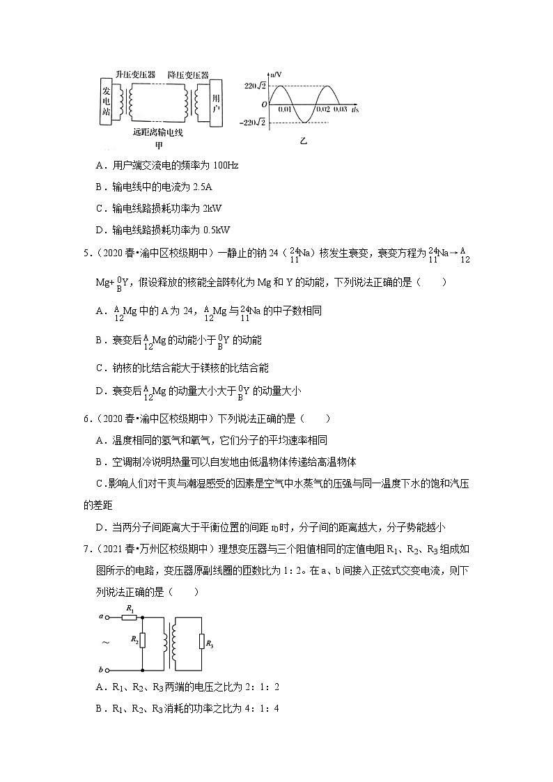 2021-2022学年下学期高中物理期中典型试卷汇编02