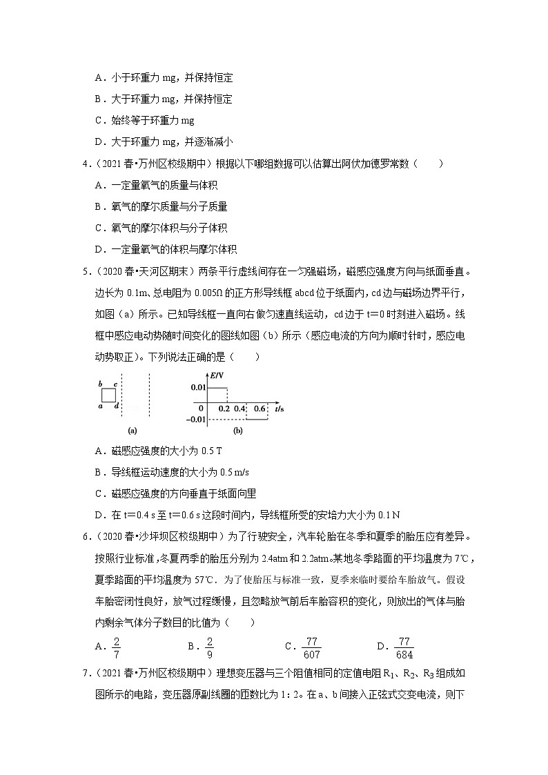 2021-2022学年下学期高中物理期中典型试卷汇编02