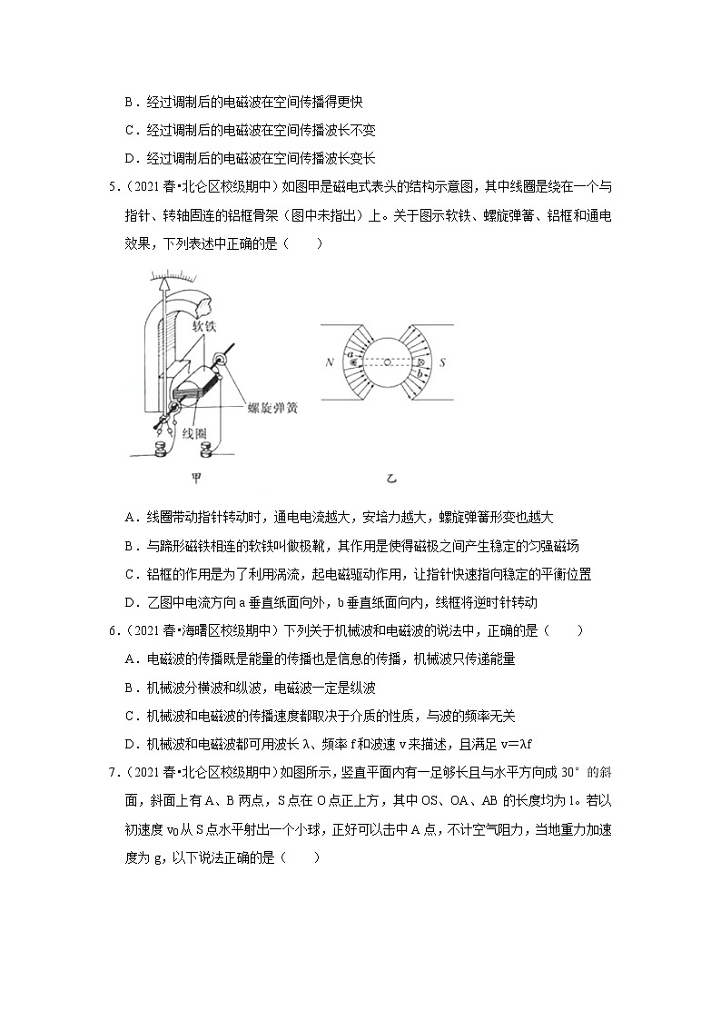 2021-2022学年下学期高中物理期中典型试卷汇编02